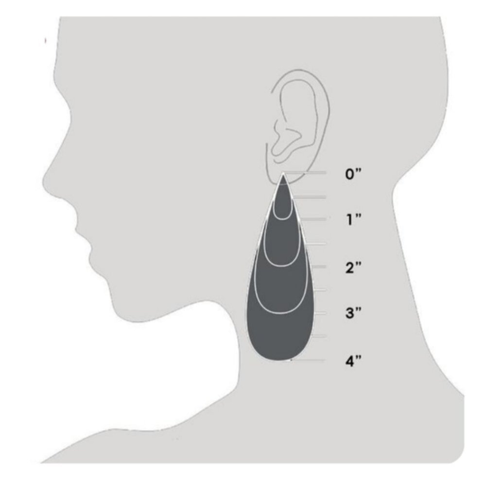 Silver Rhinestone Dangle Earrings - Picture 4 of 4